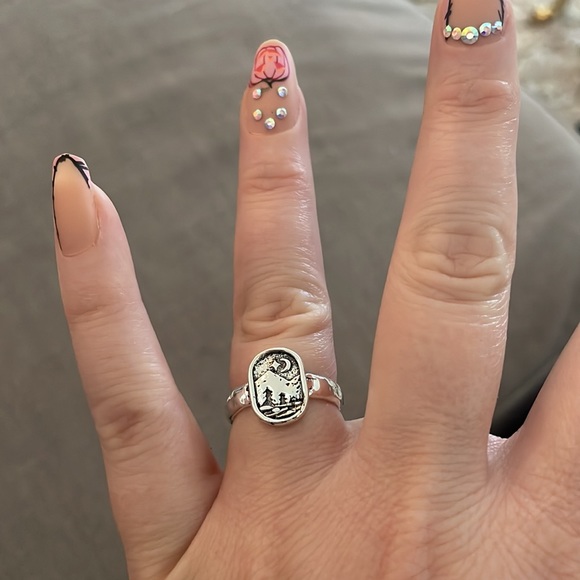 Silver Forest Scene Ring - Picture 7 of 8